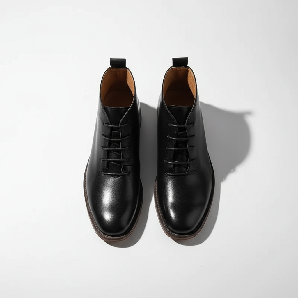 Bottes homme à lacets, coloris Noir