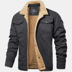Veste bombardier classique vintage pour homme, coloris Gris foncé