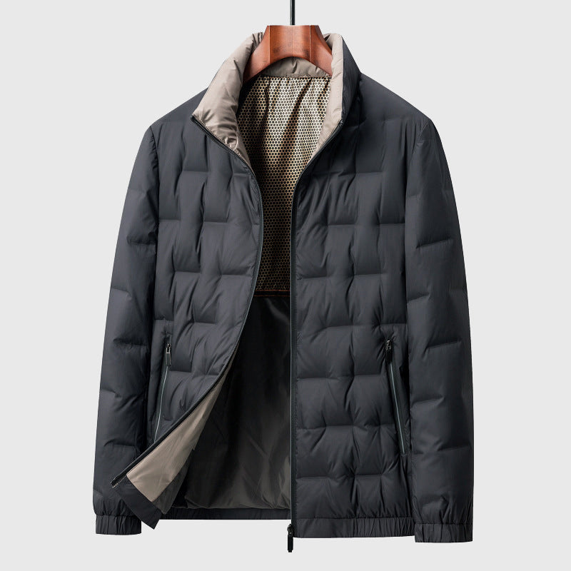 Veste Matelassée Homme à Col Haut, coloris Noir