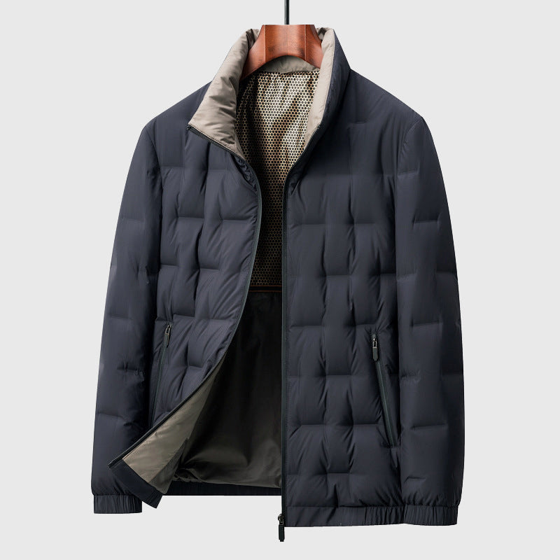 Veste Matelassée Homme à Col Haut, coloris Bleu