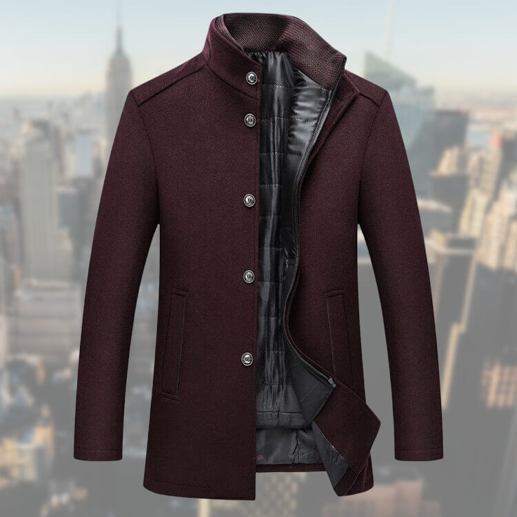 Manteau d’Hiver Homme en Mélange de Laine avec Gilet Amovible, vue 4