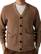 Gilet en Maille Gaufrée pour Homme, coloris Marron, vue principale