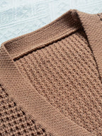 Gilet en Maille Gaufrée pour Homme, coloris Marron, vue 2