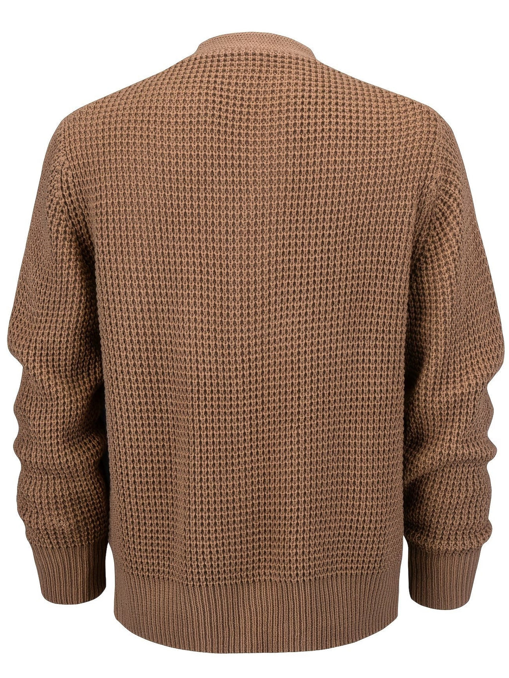 Gilet en Maille Gaufrée pour Homme, coloris Marron, vue 3