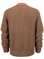 Gilet en Maille Gaufrée pour Homme, coloris Marron, vue 3