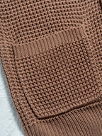 Gilet en Maille Gaufrée pour Homme, coloris Marron, vue 4