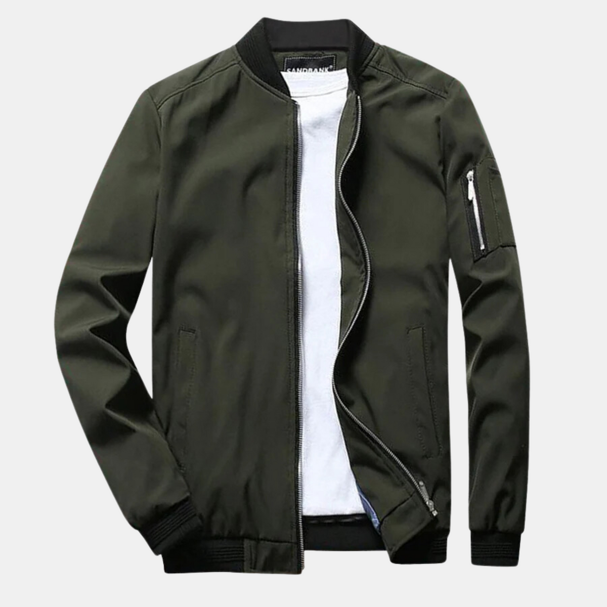 Veste d'été, classique et pour hommes, coloris Vert militaire