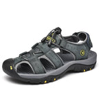 Sandales en cuir, coloris Gris