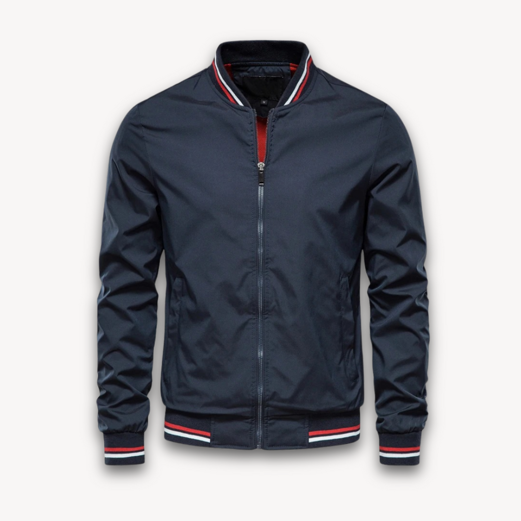 Veste Bomber Décontractée Homme, coloris Bleu marine