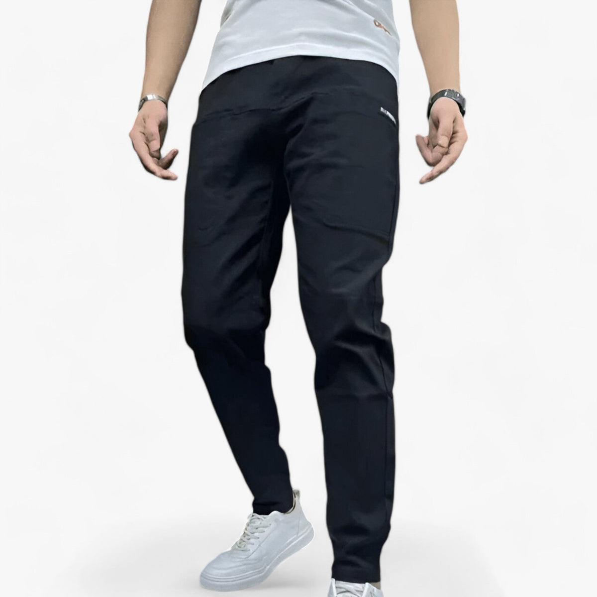 Pantalon Cargo Homme, coloris Noir
