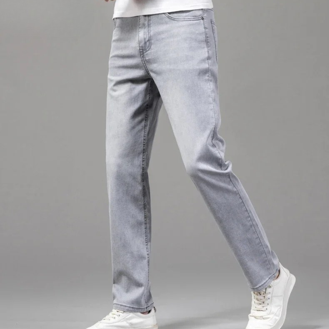 Jean Homme Coupe Droite Ajustée, coloris Gris