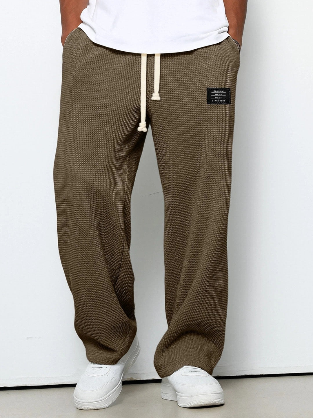 Pantalon Homme Décontracté, coloris Marron foncé