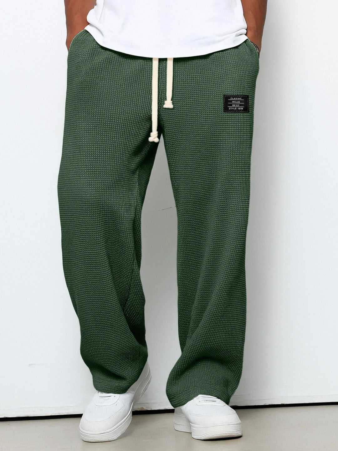 Pantalon Homme Décontracté, coloris Vert foncé