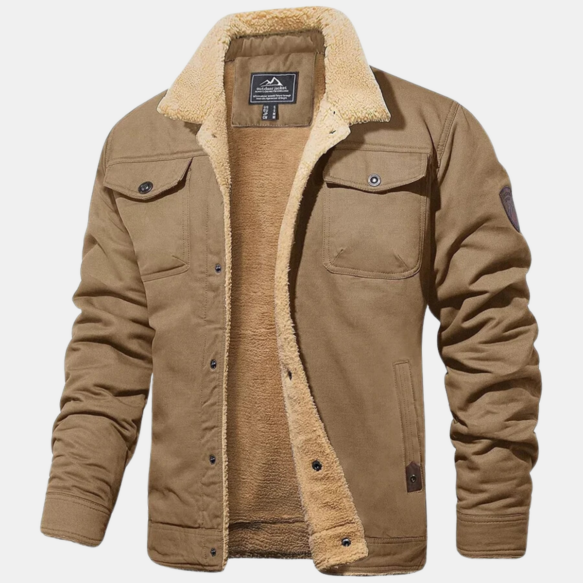 Veste bombardier classique vintage pour homme, coloris Kaki