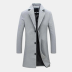 Manteau long d'hiver et pour hommes, coloris Gris