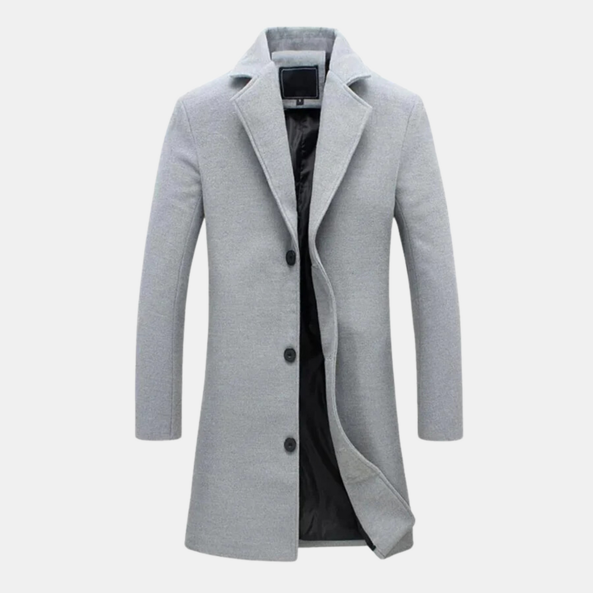 Manteau long d'hiver et pour hommes, coloris Gris