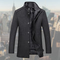 Manteau d’Hiver Homme en Mélange de Laine avec Gilet Amovible, coloris Gris