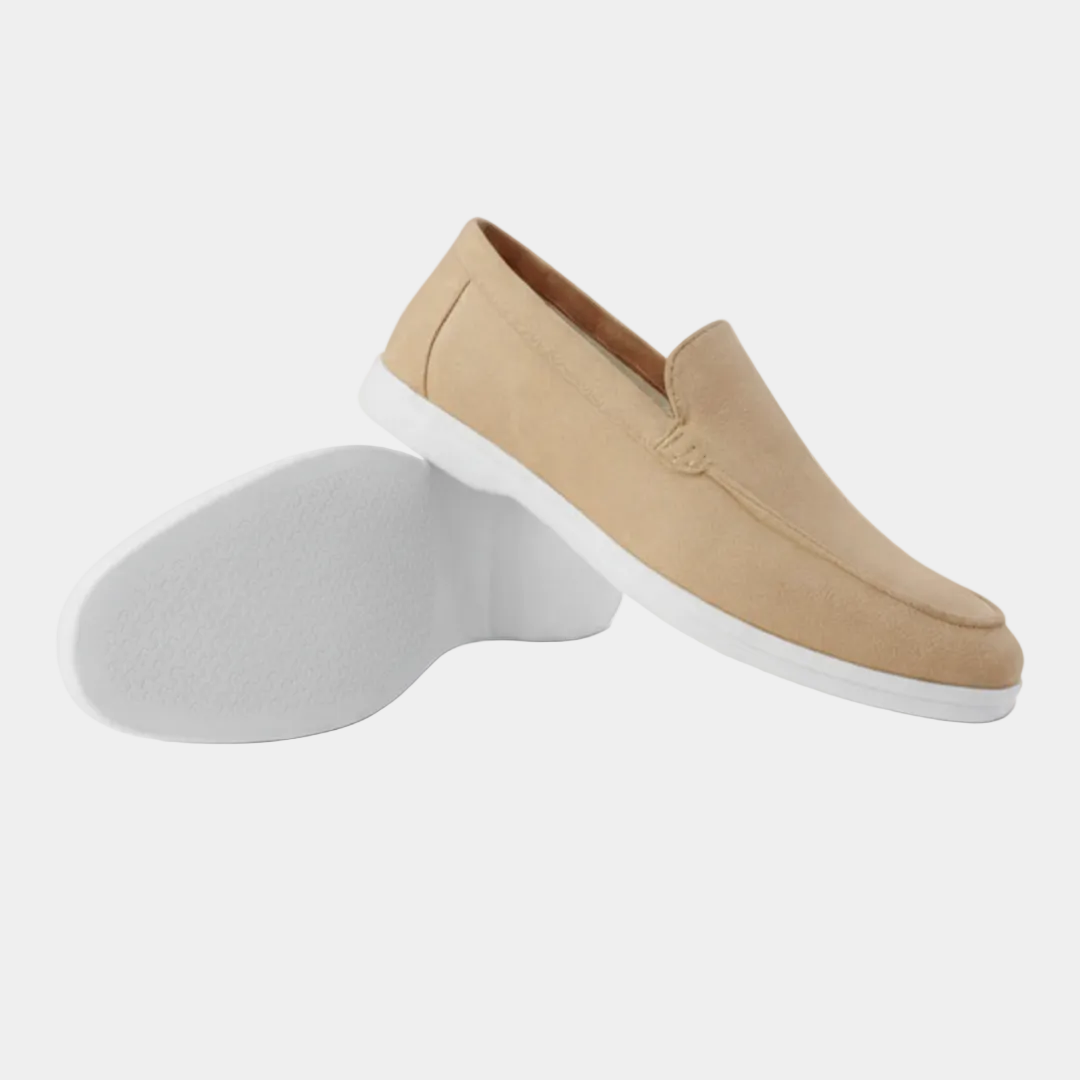 Mocassins homme couture apparente, coloris Caramel