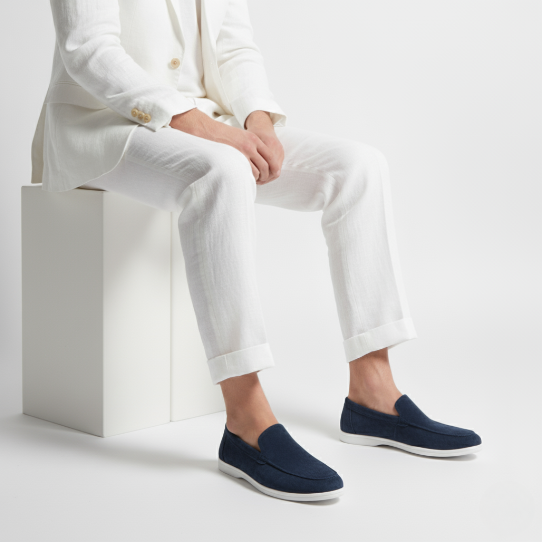 Mocassins homme couture apparente, vue 2