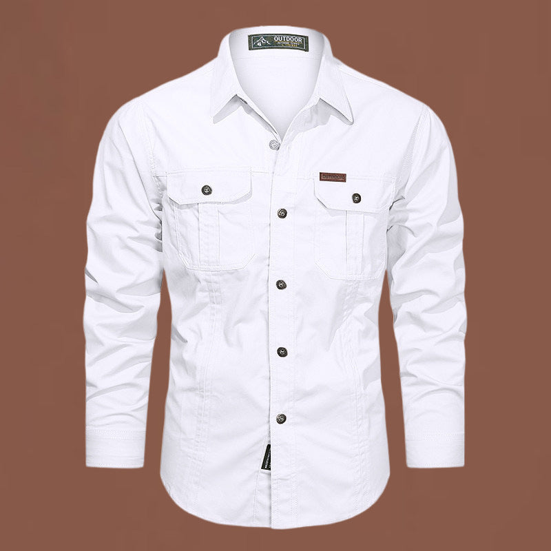 Chemise d'extérieur pour homme, coloris Blanc