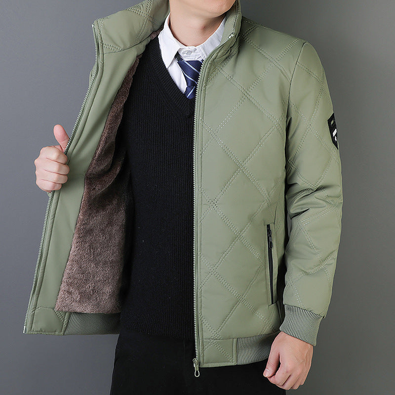 Veste matelassée zippée pour homme, coloris Vert armée