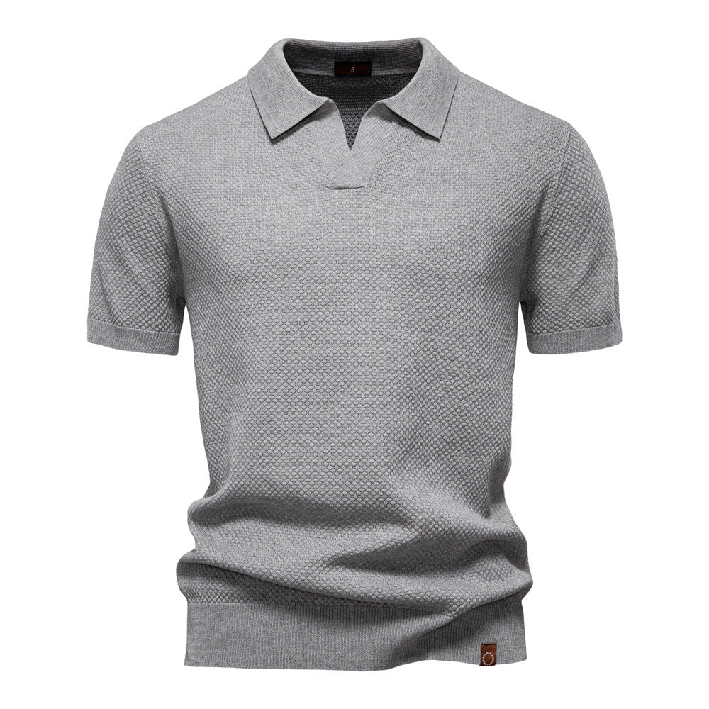 Chemise polo structurée pour homme, coloris Gris clair