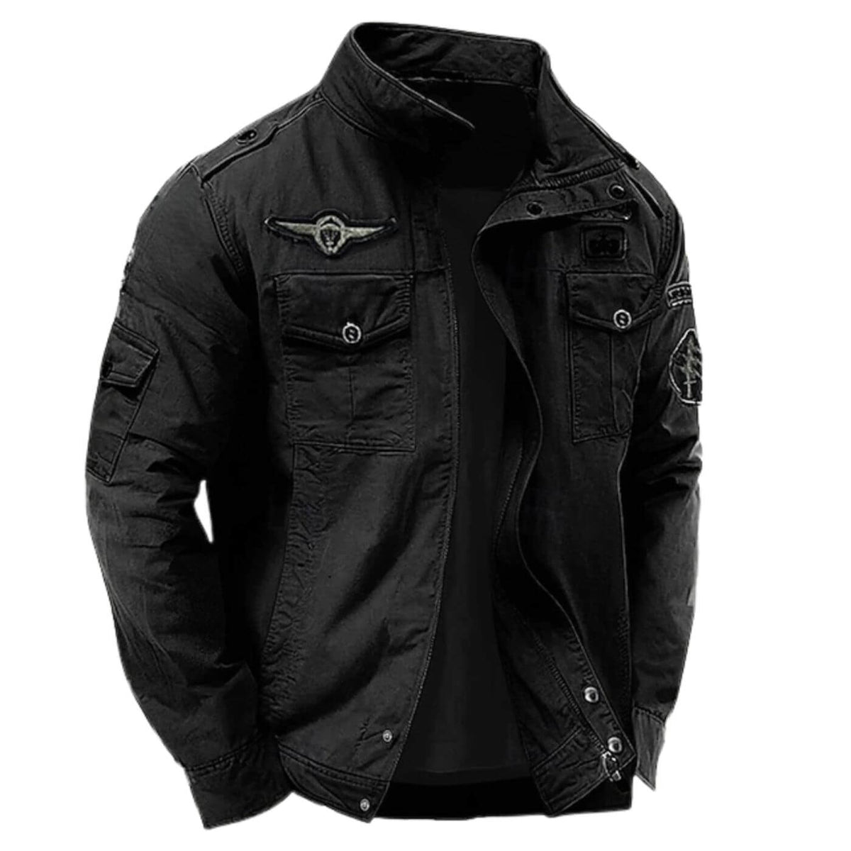 Veste Cargo Structurée Homme, coloris Noir