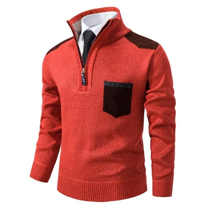 Pull Homme Doux d’Automne, coloris Orange