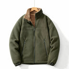 Veste doublée en polaire pour hommes, coloris Vert