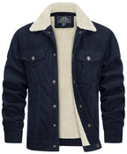 Veste pour Homme Velours Côtelé aux Intempéries, coloris Bleu foncé
