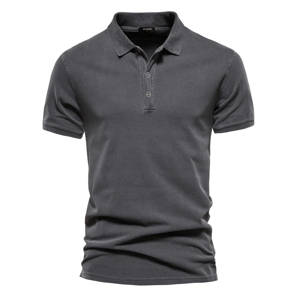 Polo Homme à Manches Courtes, coloris Gris foncé