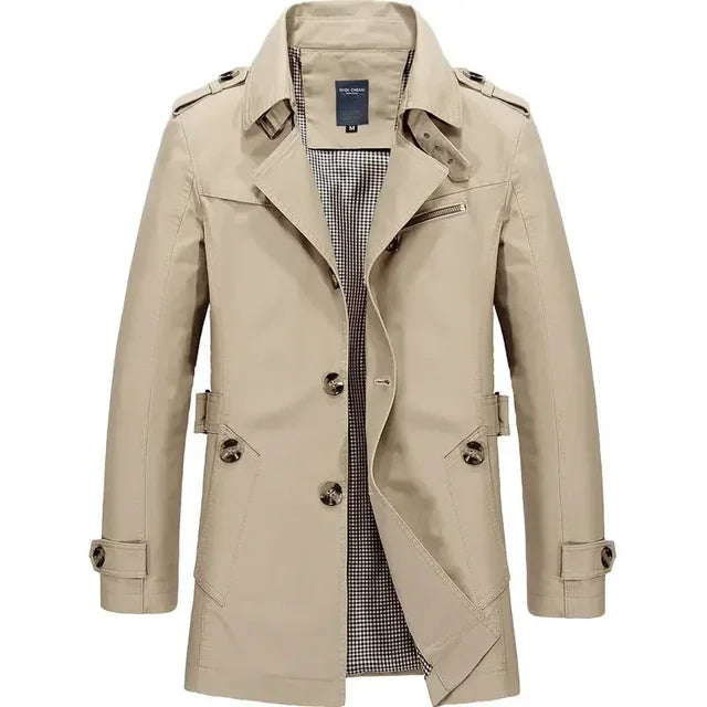 Manteau Trench Classique Homme, coloris Beige