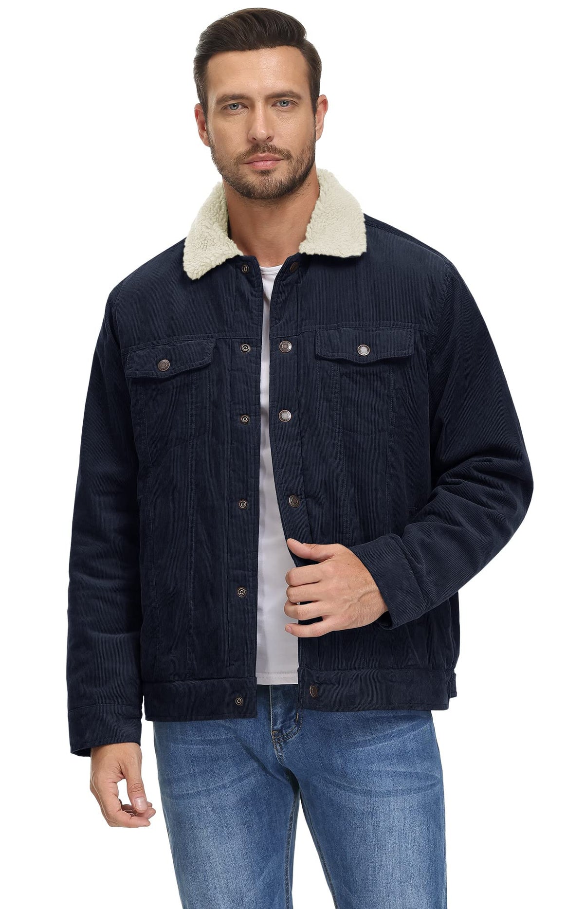 Veste pour Homme Velours Côtelé aux Intempéries