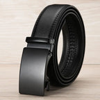 Ceinture noire à boucle automatique sans trous, vue 3