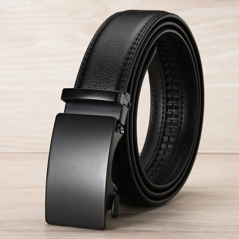 Ceinture noire à boucle automatique sans trous, vue 3