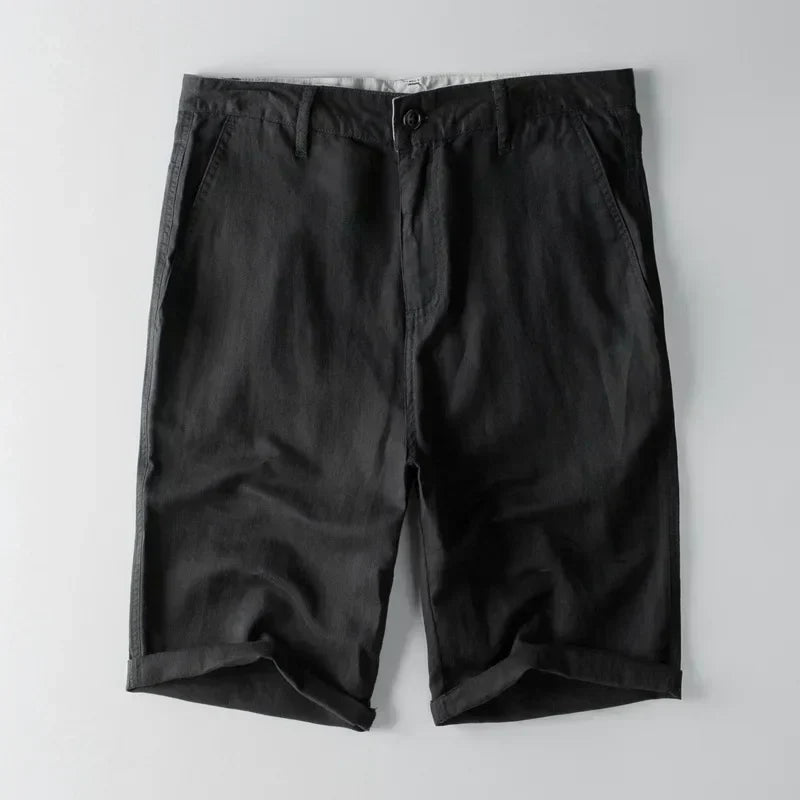 Short chino homme decontracte, coloris Noir
