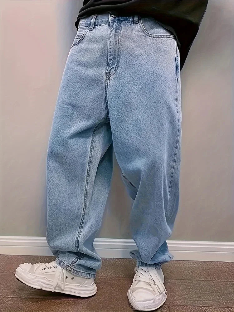 Jean Baggy en Denim pour Homme, coloris Bleu clair, vue 2