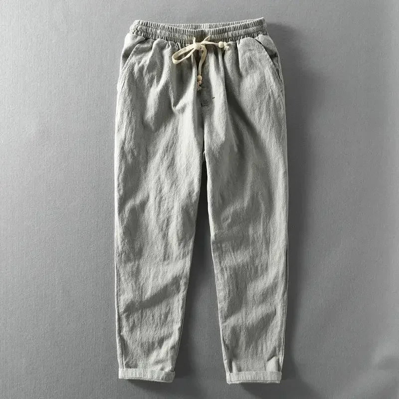 Pantalon en Lin Homme, coloris Gris clair