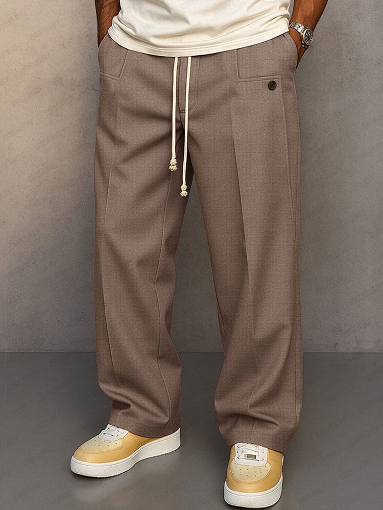 Pantalon Coton Homme Coupe Décontractée, coloris Marron clair