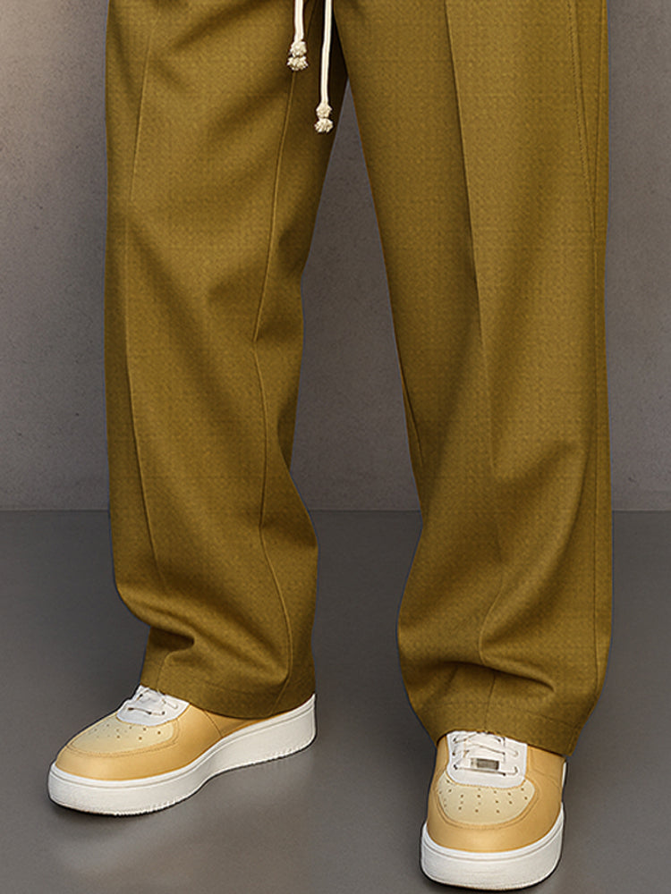 Pantalon Homme Mélange Coton à Taille Élastique avec Cordon, vue 9