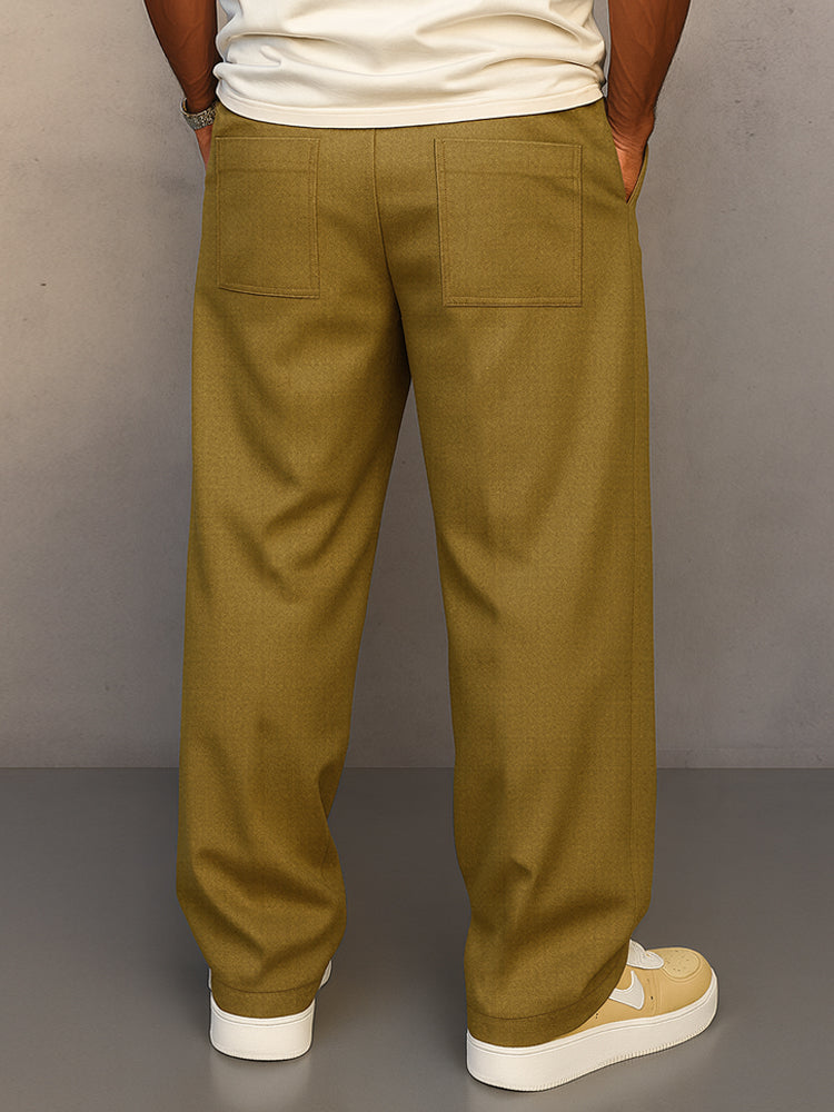 Pantalon Homme Mélange Coton à Taille Élastique avec Cordon, vue 10