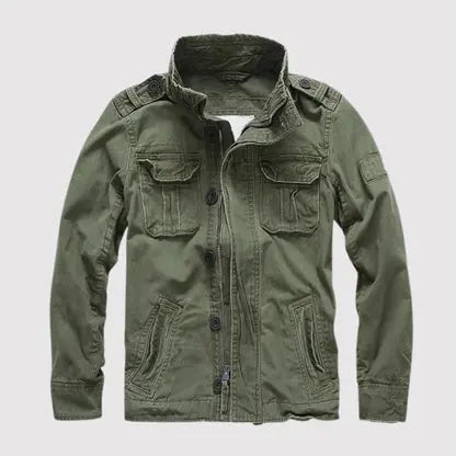Veste classique à manches longues pour hommes avec poches, coloris Vert