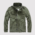 Veste classique à manches longues pour hommes avec poches, coloris Vert armée
