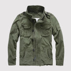 Veste classique à manches longues pour hommes avec poches, coloris Vert armée