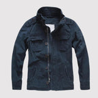 Veste classique à manches longues pour hommes avec poches, coloris Bleu marine