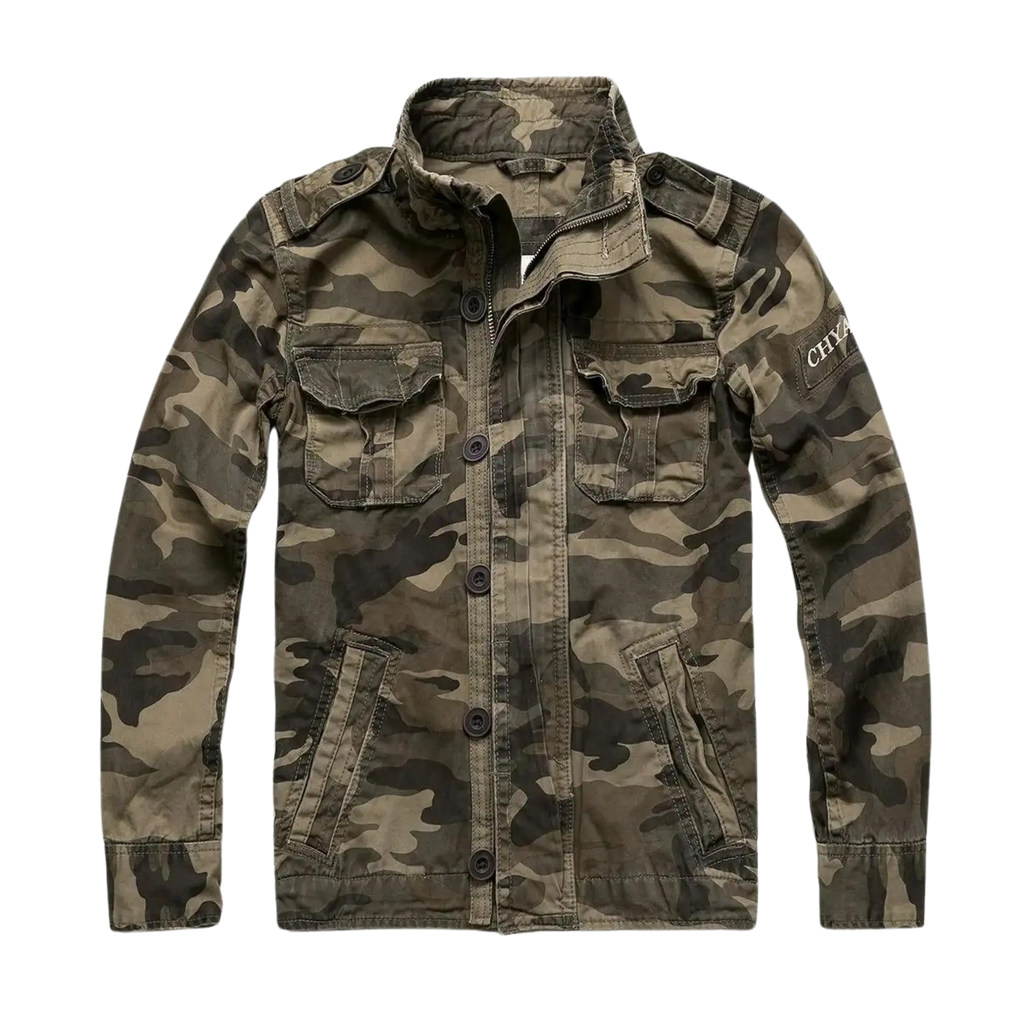 Veste classique à manches longues pour hommes avec poches, coloris Brun