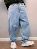 Jean Baggy en Denim pour Homme, coloris Bleu clair, vue principale