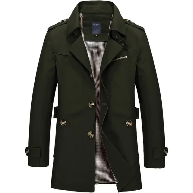 Manteau Trench Classique Homme, coloris Vert
