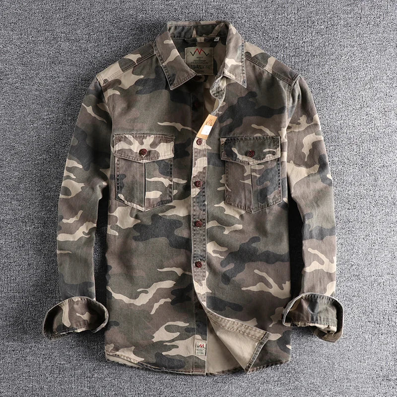 Chemise boutonnée homme, coloris Kaki