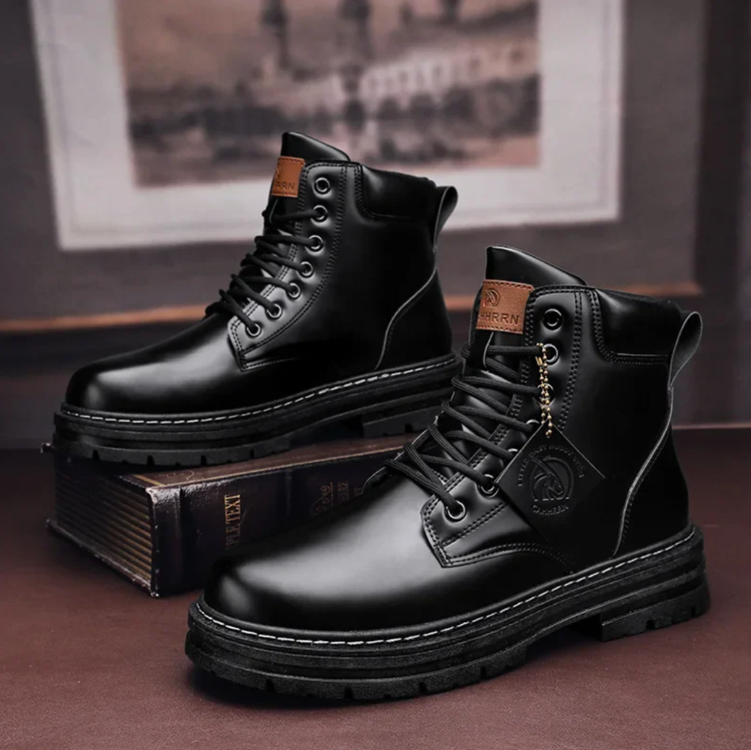 Bottes à Lacets pour Homme, coloris Noir